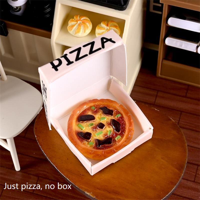 

10 Pcs Cute Dollhouse Miniature Simulated Kitchen Food Toy Pizza Model Home Decor Kid Play Toy Micro Landscape Ornaments Gifts