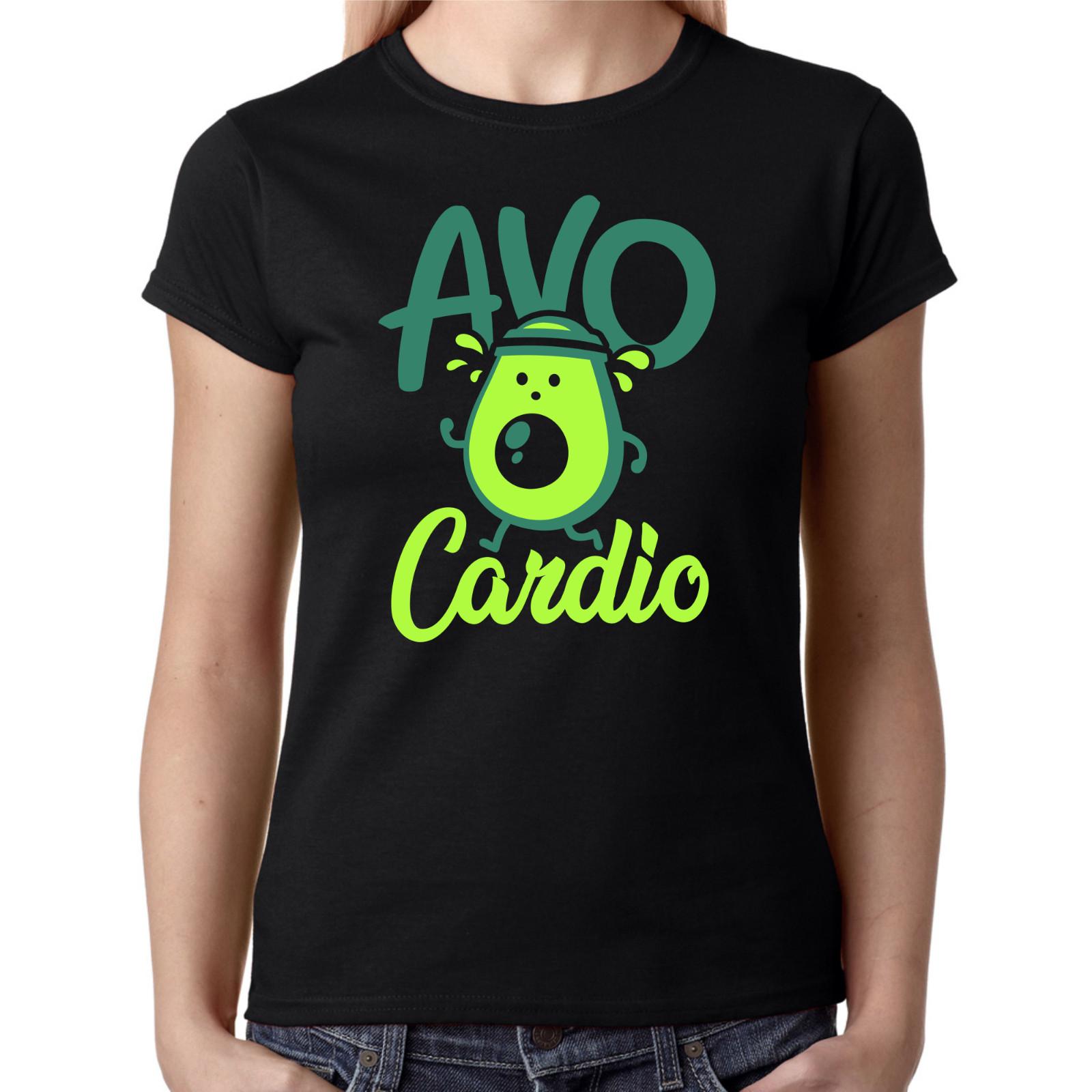 AVOCARDIO Avo Cardio Avocado Jogging Gym Sayings Funny Fun Fun Womens T-Shirt Mens Womens Tees Top M