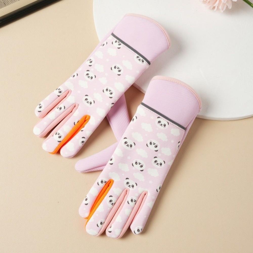 Panda Print Children Gloves Warm Cycling Gloves New Kids Winter Gloves Cold Weather Wear