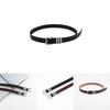 Buckle Polished Metal Womens Belt In Solid Color Versatile Paired With Jeans