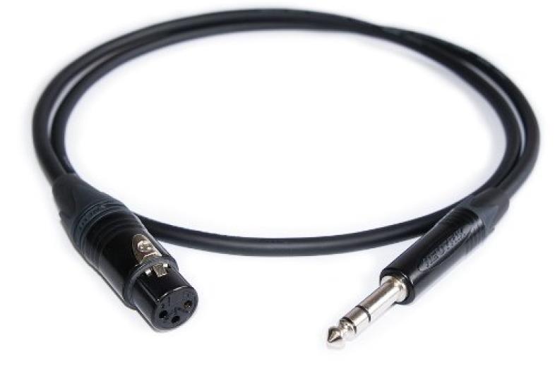 MOGAMI [2534 Black] XLR Canon (Female) to TRS Phone 1.5m  NEUTRIK NC3FXXB & NP3XBAG  Black Bushing