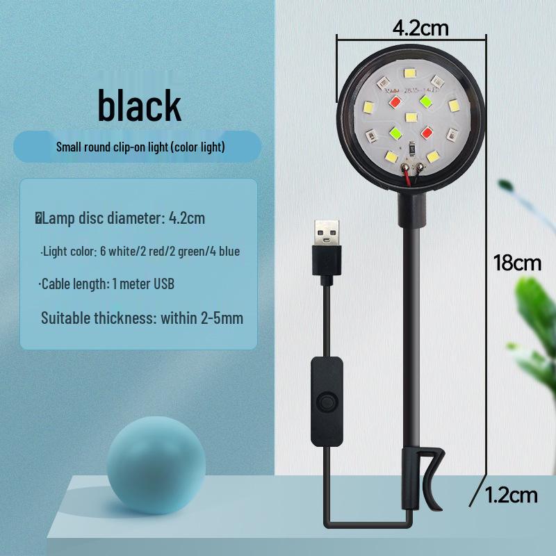 USB LED Clip-On Light for Small Fish Tanks and Aquatic Plants
