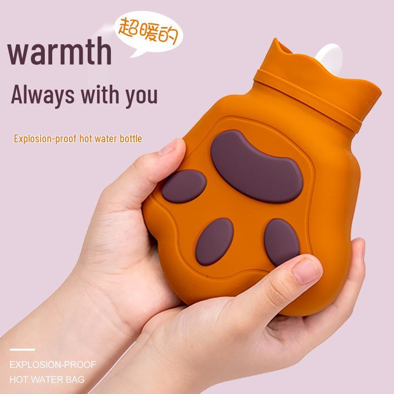 Silicone Explosion-Proof Hot Water Bottle: Portable, Microwaveable Mini Hand Warmer
