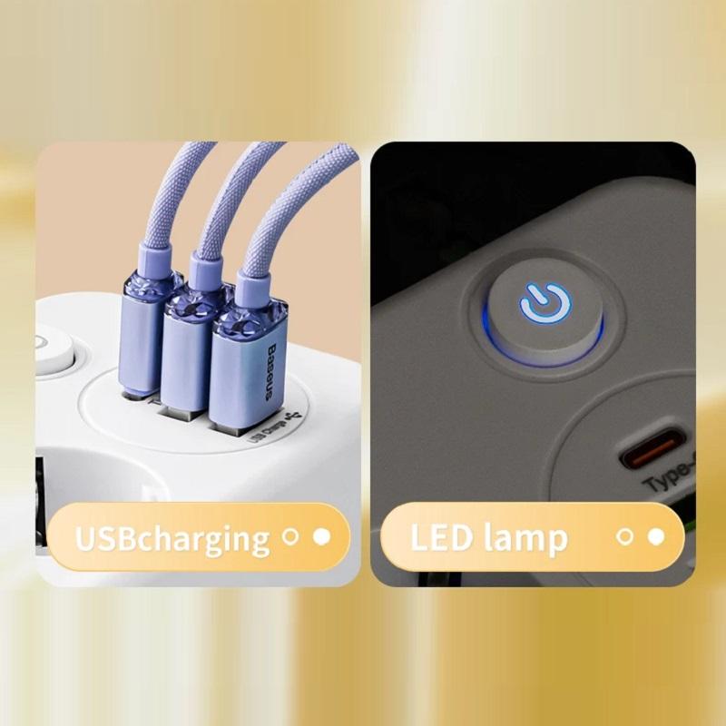 EU Wall Plug Power Strip – 2 Versions: Standard or with USB Type-C, Wall Charger for Home & Office