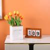 Wooden Page Turning Calendar Household Simple Desktop Decoration Study Desk Calendar Perpetual Calendar Knickknacks