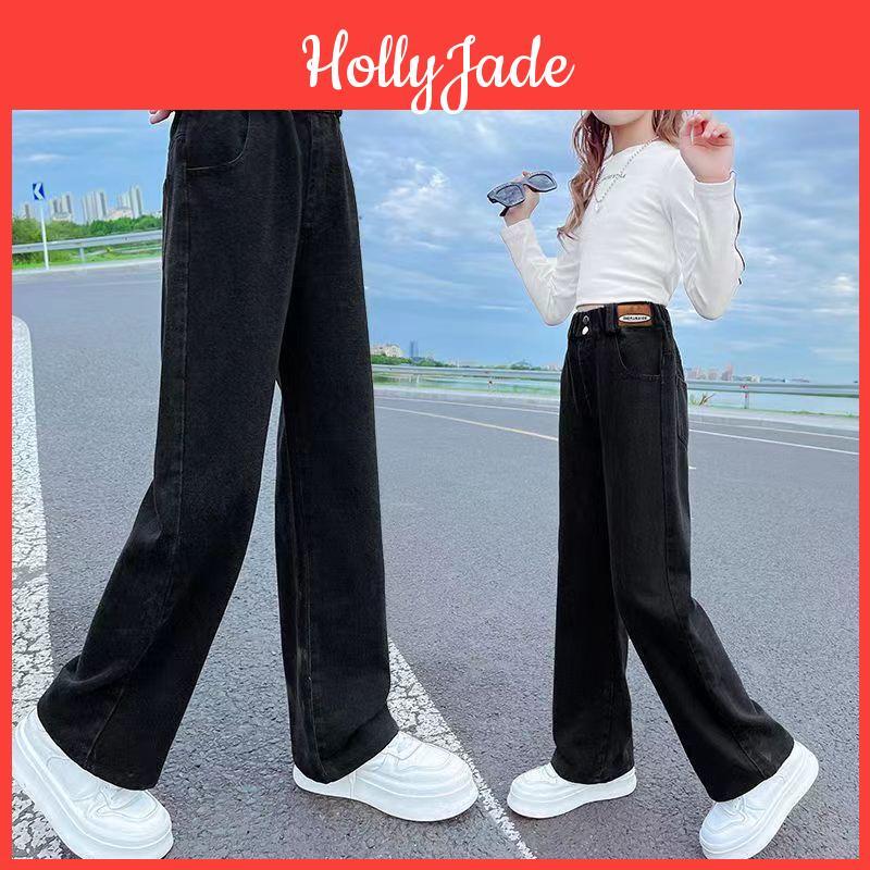 Pants Wideleg Girls Children Jeans Kids Loosetrousers Baby Straight Denim Pants