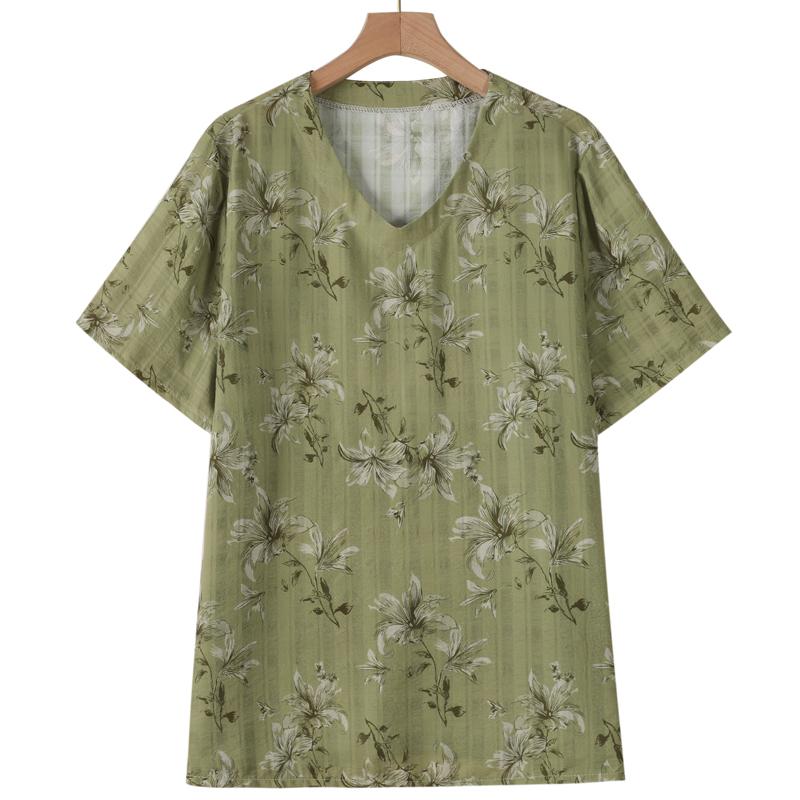 4XL-8XL Übergröße Elegante Blusen für Damen Sommerkleidung Übergroße Oberteile Frau Lässige Kurzarmhemden