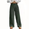 Women's Solid Color Fashion Plush Casual Pants Loose Plush Thermal Pants
