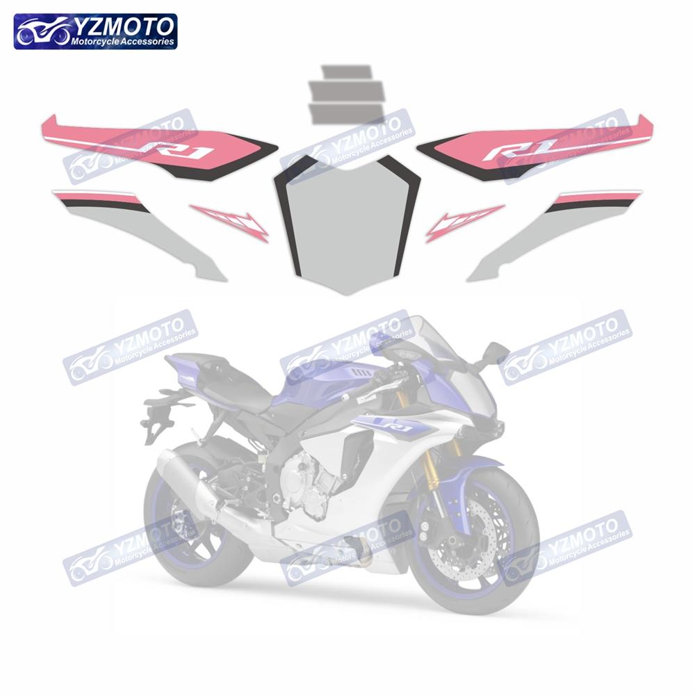 For YAMAHA YZF R1 YZF-R1 2015-2019 Motorcycle Accessories Sticker Full Vehicle Fairing Waterproof Decal Decorate Stickers Kit