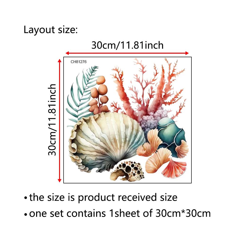 Cute Cartoon Marine Life Toilet Sticker PVC Sticker Toilet Wall Sticker DIY Self-adhesive Waterproof Bathroom Decoration