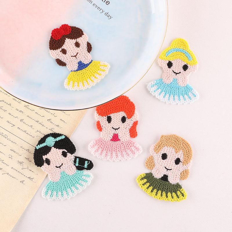 Computer Embroidery Label Princess Cute Children Bb Clip Hair Accessories Accessories Diy Hand Account Accessories Patch Embroidery Sticker