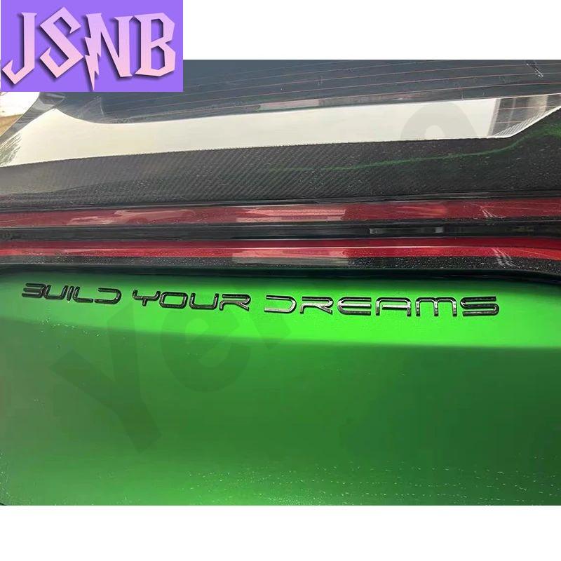 ankfz6 For BYD Han Song Tang Qin PLUS Atto 3 Bright Black Rear Label Build Your Dream Word Logo Car decoration Car accessories