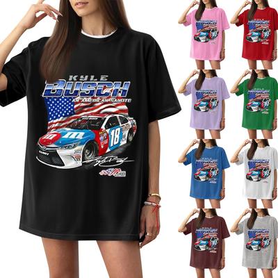 Women's Casual Short Sleeve T-Shirt Letter Print Loose Fit Comfortable Soft Fabric Crew Neck Lightweight Top for Everyday Wear
