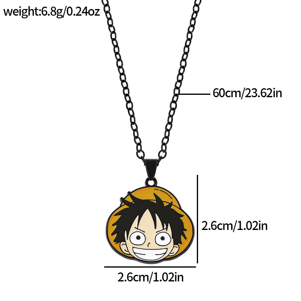 

One Piece Anime Themed Monkey D. Luffy & Roronoa Zoro Cartoon Figure Pendants Necklace Cosplay Accessory Unique Party Gift