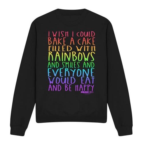 Mean Girls Unisex-Sweatshirt mit Regenbogen und Kuchen für Erwachsene