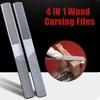 Double-cut Alloy Square Flat Half Round Filling Needle Woodworking 1pc 4 IN 1 Wood Carving Files Rasp Wooden Rotating Burrs File