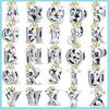 925 Silver 26 Letter A-Z Alphabet Beads Charms for Necklace Bracelet Bangle Accessories DIY Jewelry Women Gift