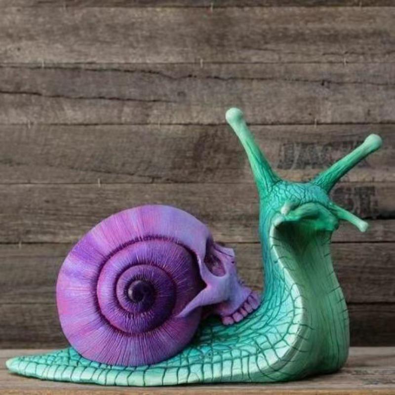 

Улитка-череп Ужасающая улитка Декоративные предметы Дом Двор Дизайн и украшение Улитка Уличная Purple skull snail