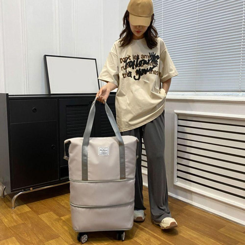 Sport Gym Bag with Wheels Dry-Wet Separation Luggage Storage Bag  Travel