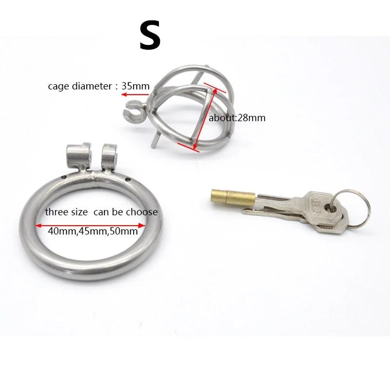Super Small Stainless Steel 3 Size Bird Cock Cage Lock Adult Game Metal Male Chastity Belt Device Penis Ring Sex Toys For