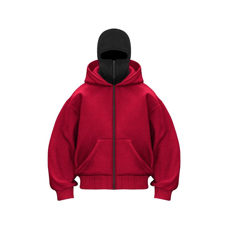 Trendy Unisex Double Hood Zipper Sweatshirt - Perfect for Spring and Autumn