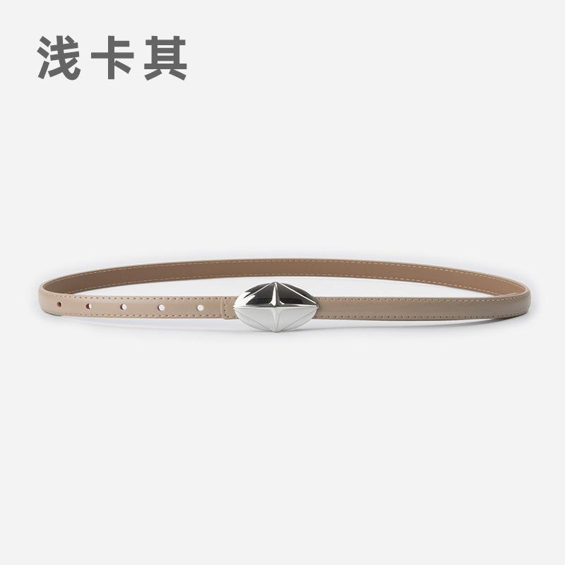 Leder Damen Feiner Gürtel Rindsleder Damen Einfacher Hong Kong Stil Mädchengürtel