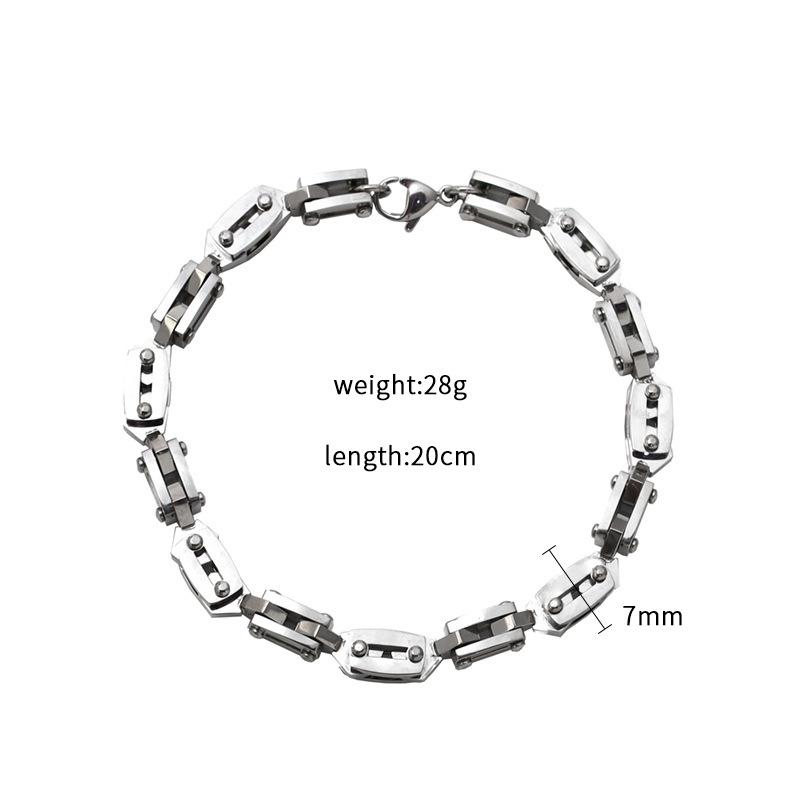 Quadratische Dreidimensionale Clip-Kette, Edelstahl Schmuckkette DIY Kette, Personalisierte Halskette Armband, Modische Handgemachte Ketten-Accessoires