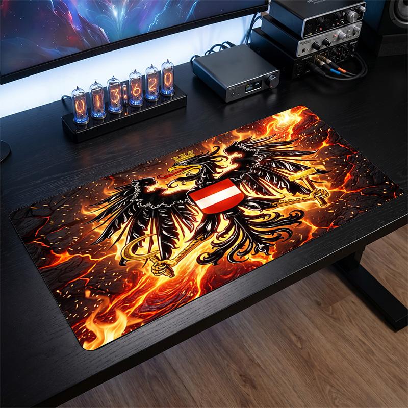 Austria Football Crest Mouse Pad, Extended Non Slip Rubber Desk Mat for Gaming Office Laptop Fan Gift