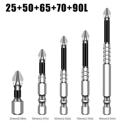 Screwdriver Bit Set Magnetic Ergonomic Screwdriver Bits Wear-Resistant Drill Supplies Electric Accessories for Furniture