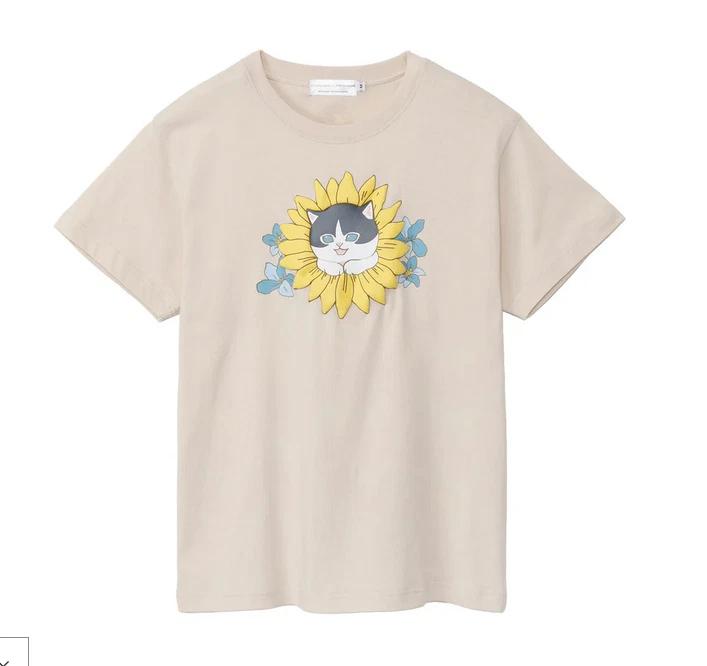 Mofusand X Hibiya Kadan TShirt Sunflower Natural 2026 Summer Jp Ltd Original M
