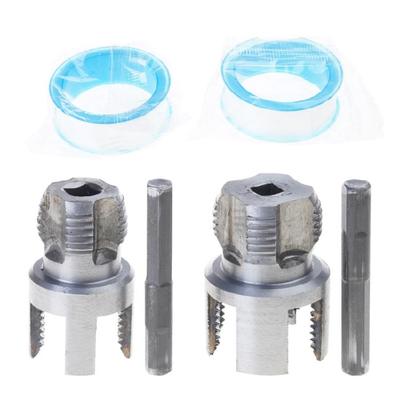 Ferramenta para Rosquear Tubos, Rosqueador de Tubos de PVC 1/2'' 3/4'' Ferramenta de Rosqueamento Interno e Externo para Encanamento de Água