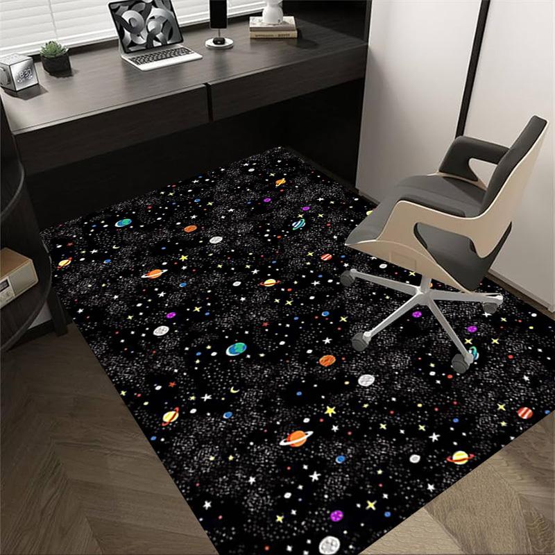 1PC Space Planets Extra Large Non Slip Floor Carpet, Office, Family, Studio   Large Area Rug Indoor Rugs, Bold Statement Piece