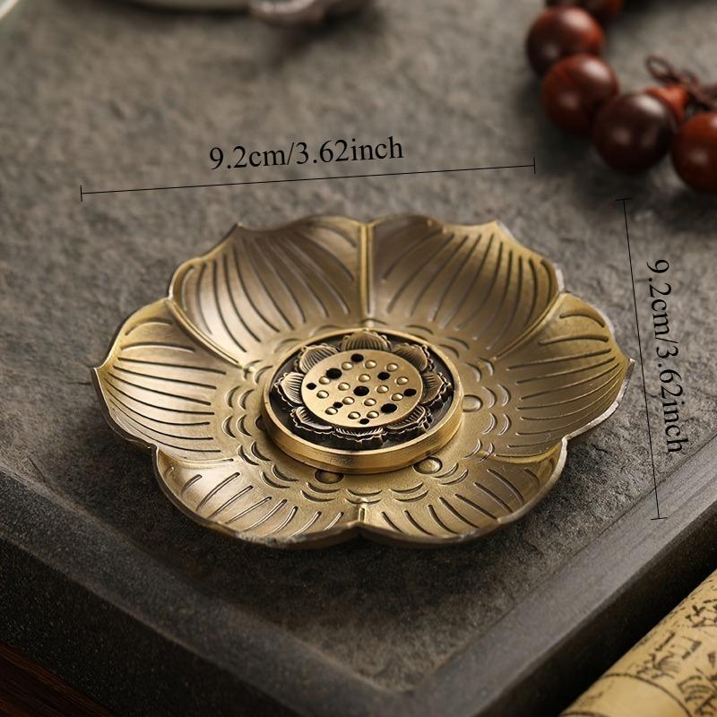 Plum Blossom Incense Stick Holder, Flower Shaped Metal Incense Burner, Craft Ornament for Spa, Yoga, Meditation, Home Decor