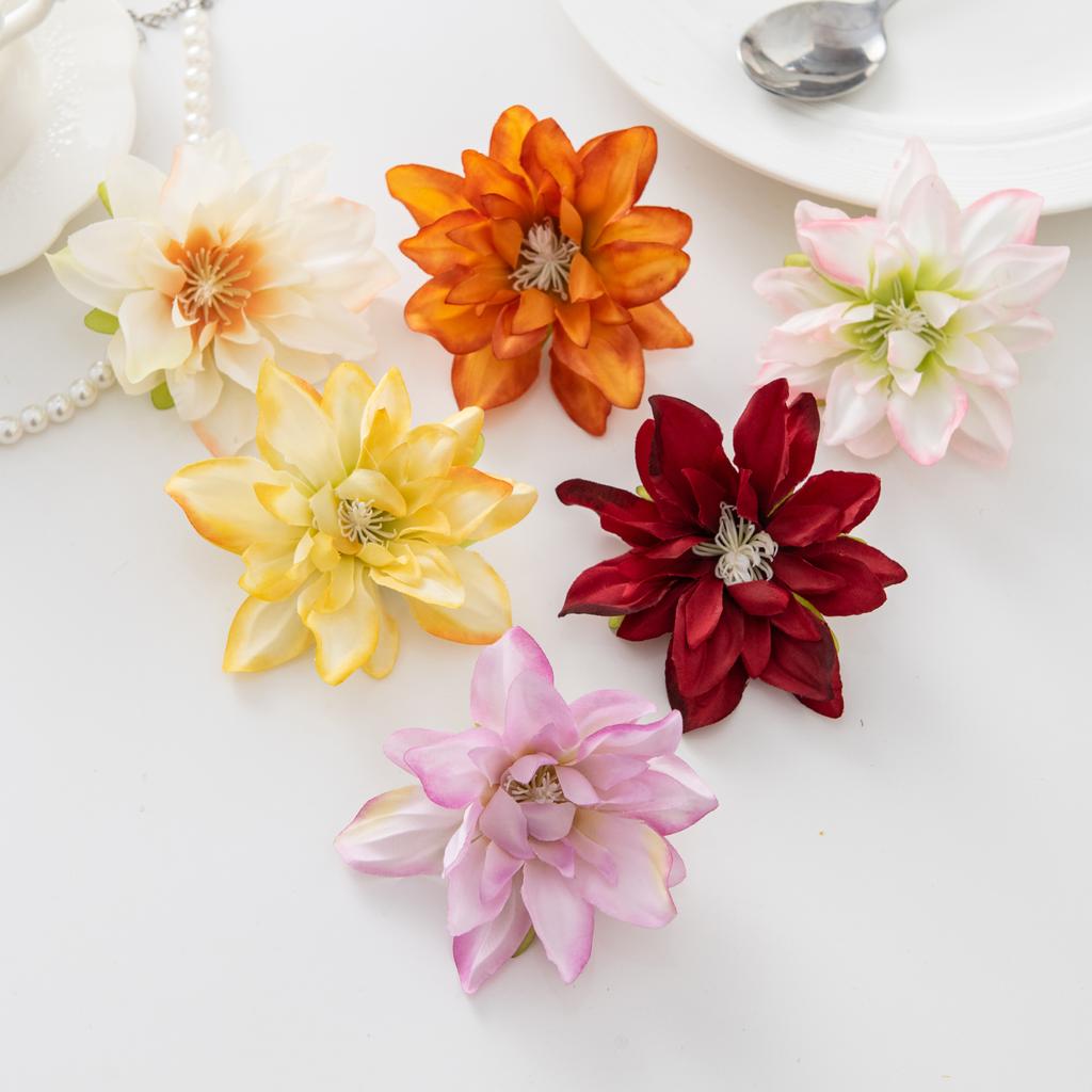 10/20PCS Artificial Flowers Silk Big Lotus Home Room Table Decor Wreaths Wedding Bridal Accessories Headwear Diy Gifts Box Props