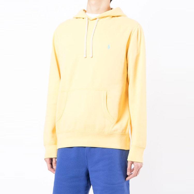 Polo Ralph Lauren Ss23 Logo Embroidered Drawstring Hoodie Men Hoodies Yellow 710766778-049