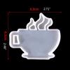 Reusable Silicone Keychain Mold For Epoxy Resin Art Creative Coffee Cup Shape Keyring Casting Mould