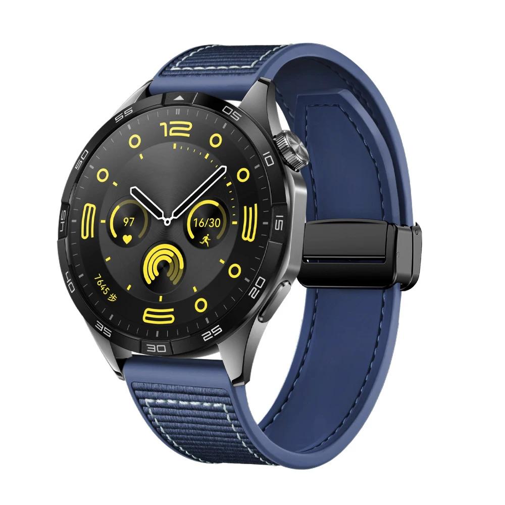 22mm Watch Band for HUAWEI WATCH GT2 Pro GT3 42MM 46MM Smart Watch Strap Huawei GT4 46MM GT Runner Silicone+Nylon Woven Bracelet