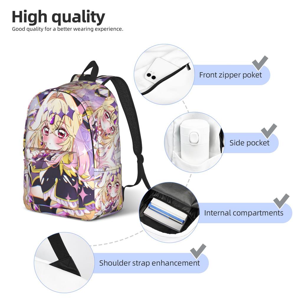 Fashion Cure Arcana Shadow Pretty Cure Backpack Mochilas Vintage Journey Zipper Closure Rucksack