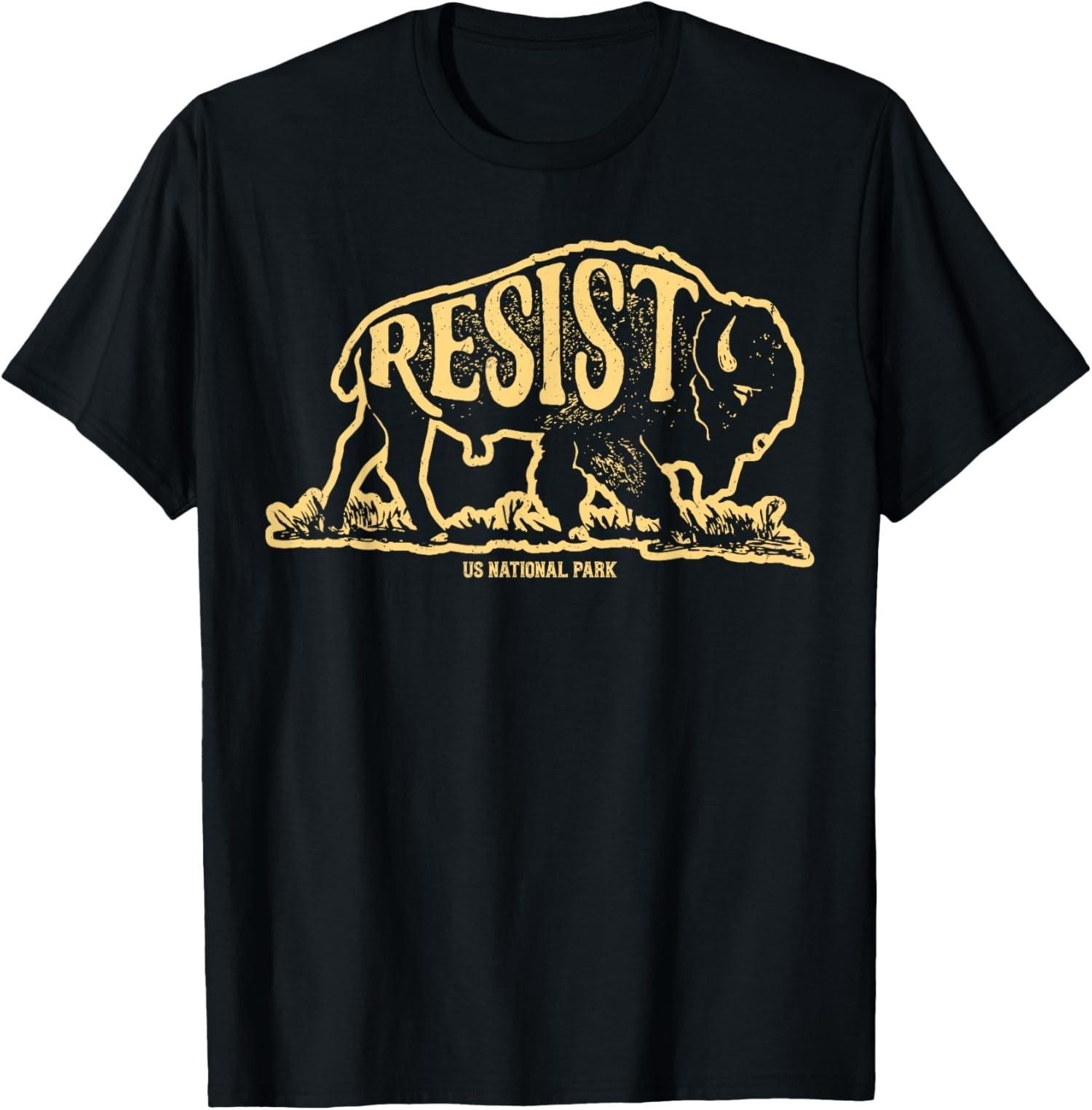 Alt Us National Park Resist Service Bison Buffalo T-Shirt S разноцветный