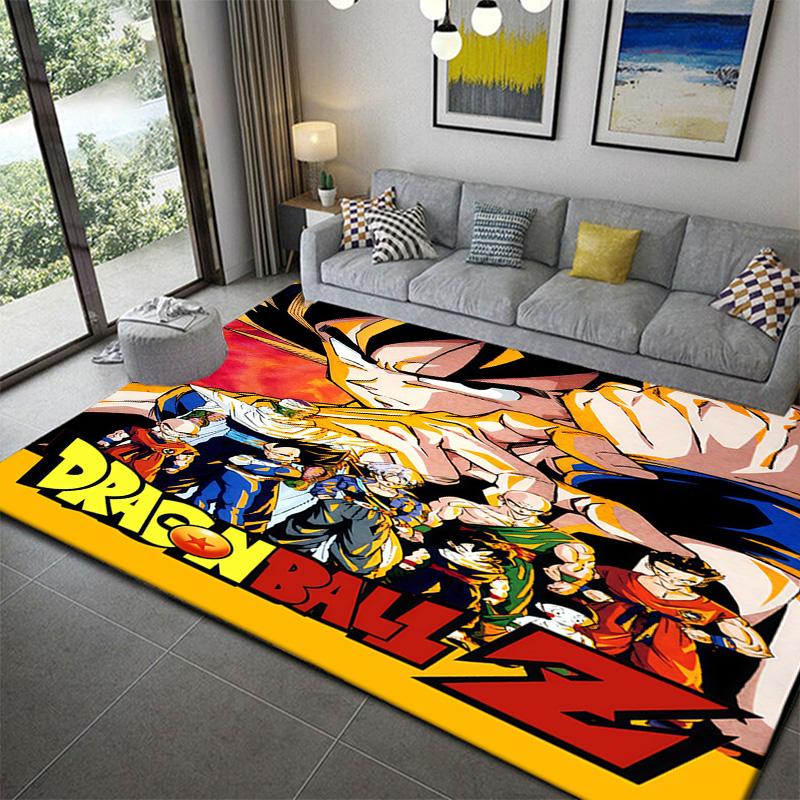 Dragon Ball Super Saiyan Pattern Area Carpetanime soft washable cartoon floor carpet