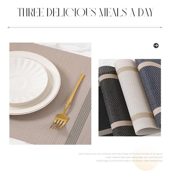 Placemats Heat Resistant Place mats for Dining Table, Washable Non-Slip PVC Place Mats for Party Kitchen Dining Decor