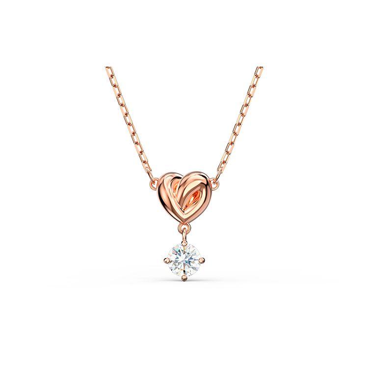 Swarovski Lifelong Heart Pendant Women necklace White 5516542 Box (Random Color)
