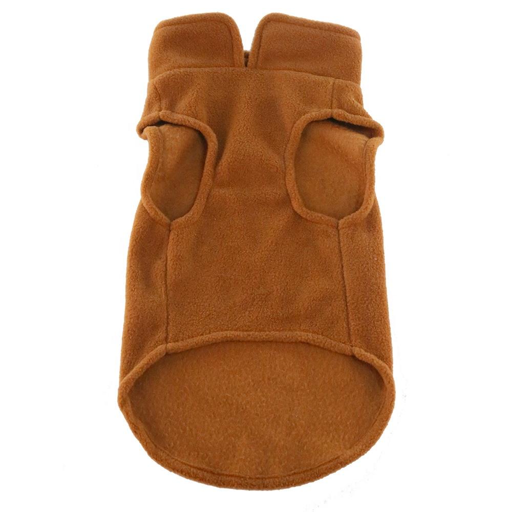 Manufacturer Direct Sale Pet Supplies Support Customization Clothes for Dog Thickened Warm Solid Color Vest Polar Fleece Jacket