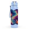 1PC Swirl Purple Blue Galaxy Nebula Print 750ml Color Plastic Sports Water Bottle Leakproof Flip Straw Lid Suitable for Sports Office Home Use