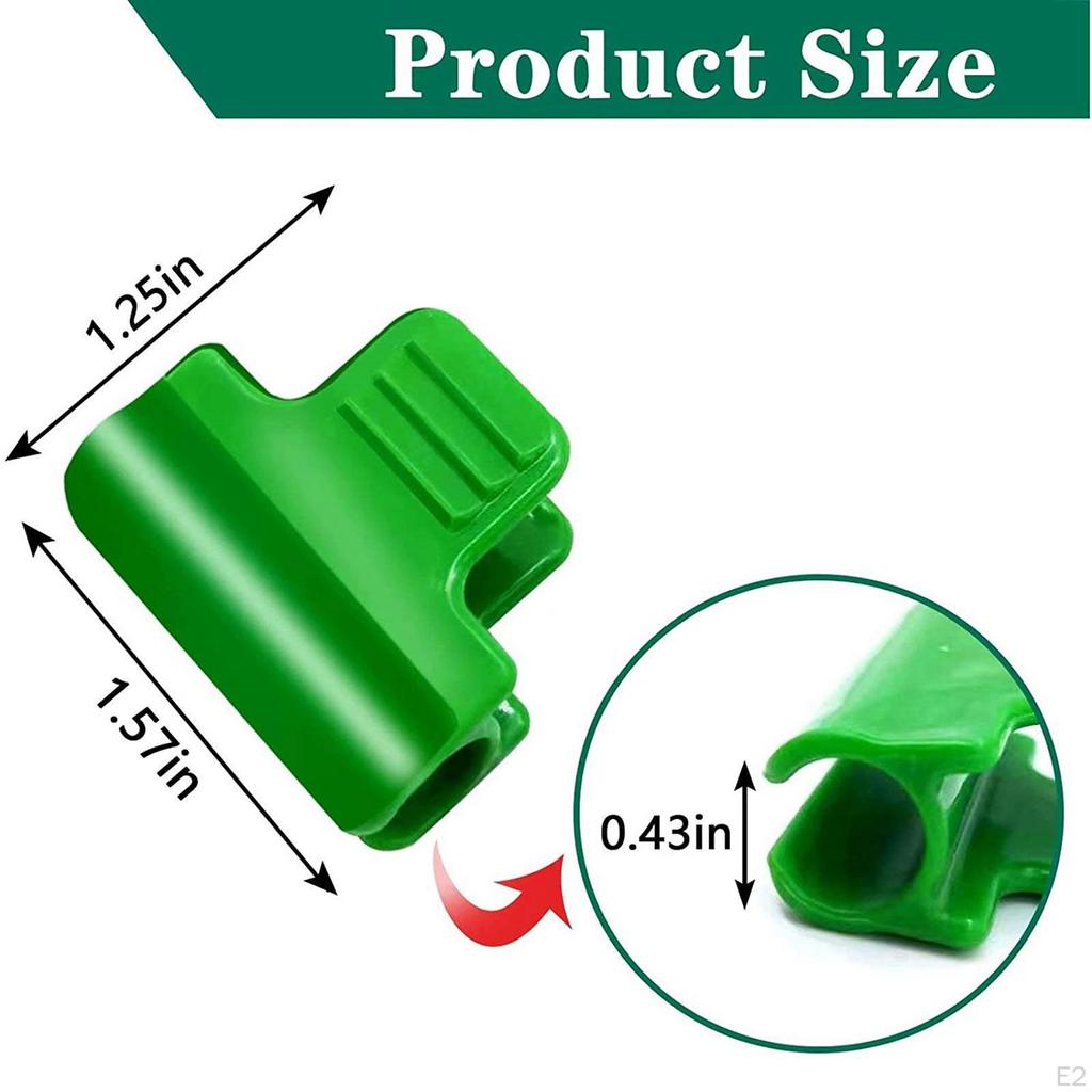 50Pcs Greenhouse Clamps Plant Clips, Film Row Cover Netting Tunnel Hoop Clip for Season Plant Extension Support