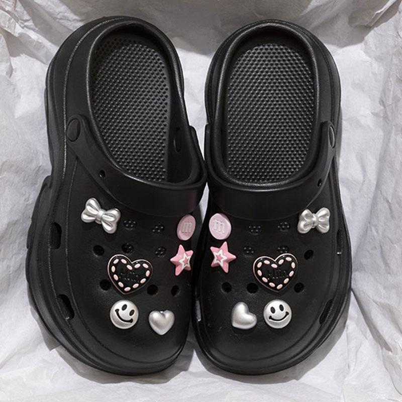 Women's Chunky Height-Boosting Odor-Resistant EVA Beach Sandals - Trendy Summer Baotou Slippers