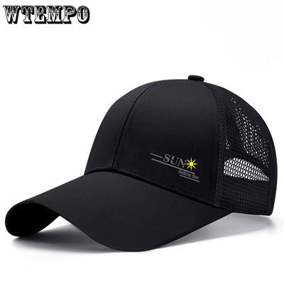 Herren- und Damen-Frühling/Sommer Neue Baseballkappen Sonnenschutz Mesh Atmungsaktive Hüte Entenzungenhüte Sonnenschutz Dünne Sonnenhüte