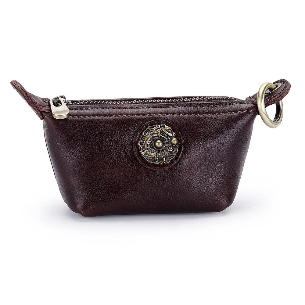 

Women s Small Retro Cowhide Coin Purse & Lipstick Key Holder