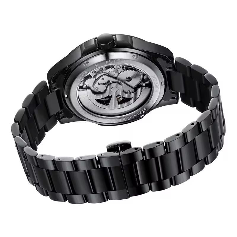 AILANG Multifunctional MenMechanical Watch Hollow Tourbillon Automatic Wristwatch Waterproof Luminous Bracelet Moon Phase Dial