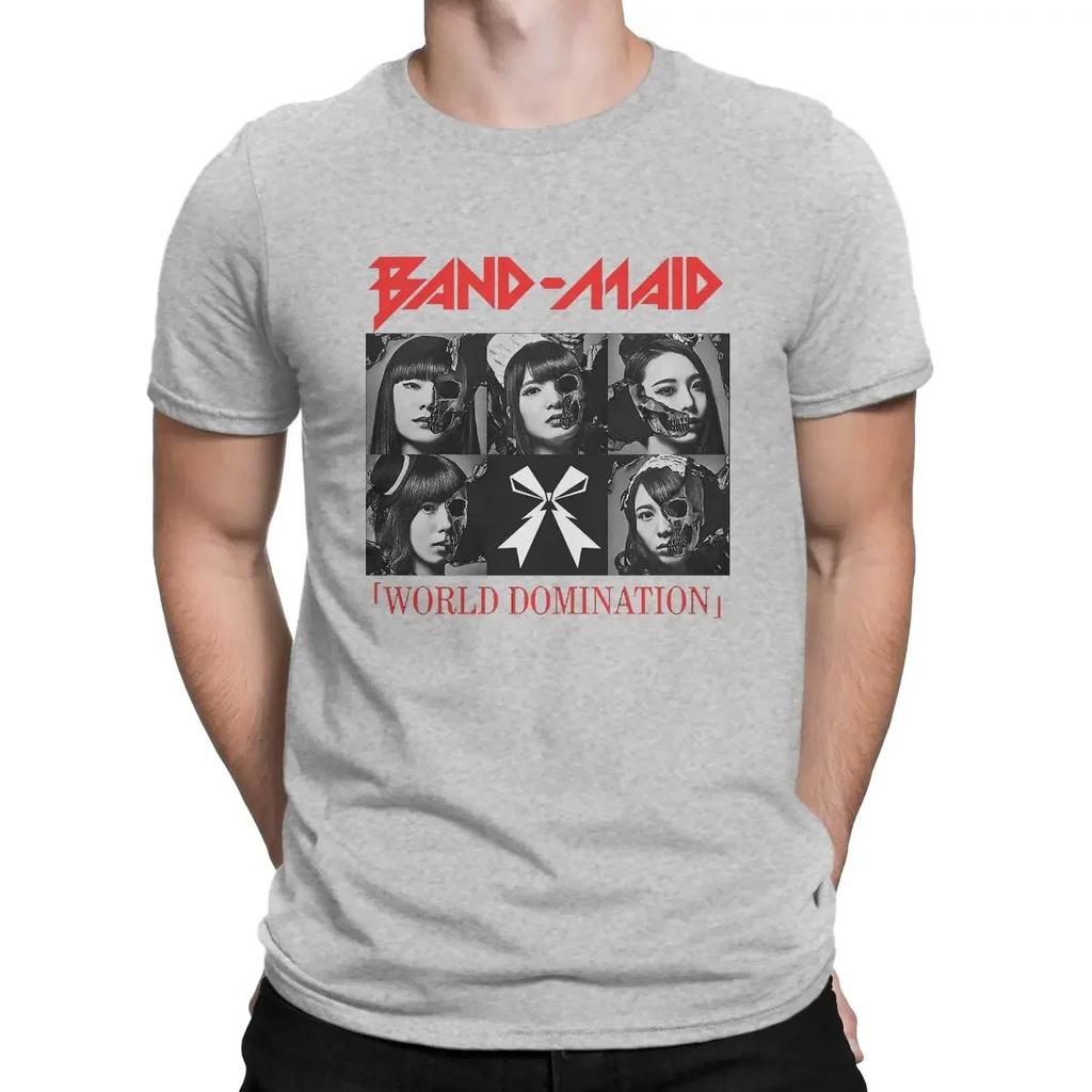 2024 Herren und Damen Rockband BAND-MAID Herren T-Shirt Weltherrschaft Mode T-Shirt Harajuku Sweatshirts Neuer Trend